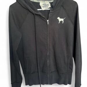 Victoria's Secret Black Zip-Up Hoodie